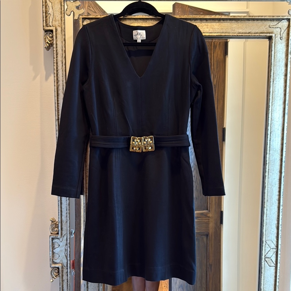 Milly lElegant Black Dress with Belt
